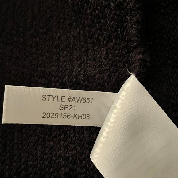 J.Crew Black Textured Open Front Cardigan Sweater Size Large - Picture 7 of 8